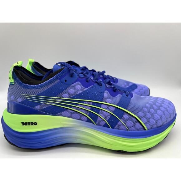 Puma Men's Vibrant Blue and Neon Green Athletic Shoes - Picture 1 of 12